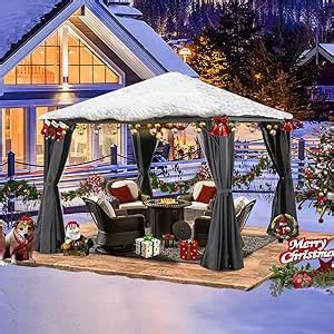 Amazon.com : ABCPATIO 8x8 Hardtop Gazebo - Outdoor Polycarbonate Roof ...