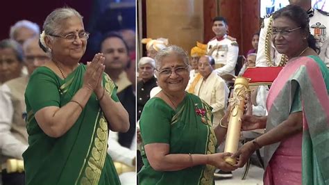 Smt Sudha Murthy Received Padma Bhushan Award By President Murmu ...