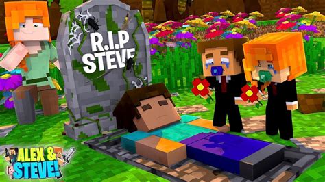 STEVE IS DEAD?? Minecraft LIFE of ALEX & STEVE - YouTube