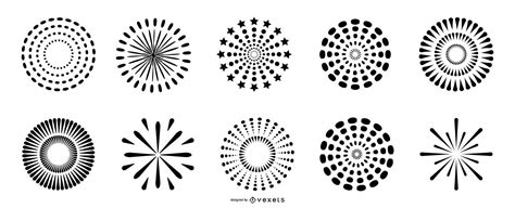 Fireworks Silhouette Collection Vector Download