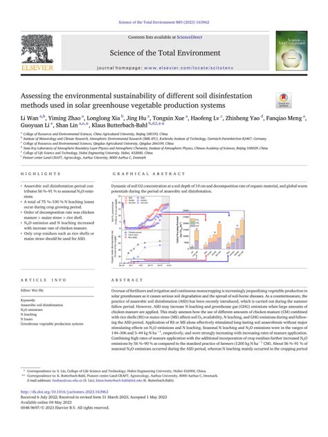 (PDF) Assessing the environmental sustainability of different soil disinfestation methods used ...