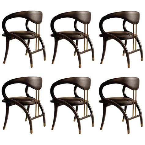 Set of '6' Cherrywood Dining Chairs at 1stDibs | cherry wood dining ...