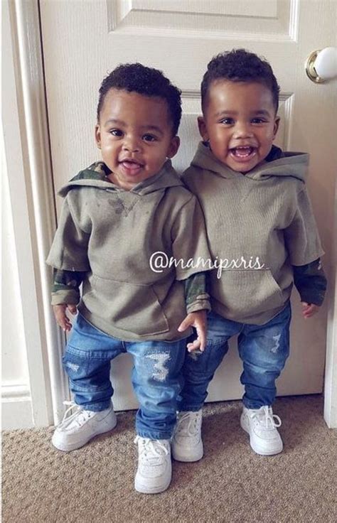 Cute Black Baby Boy Twins