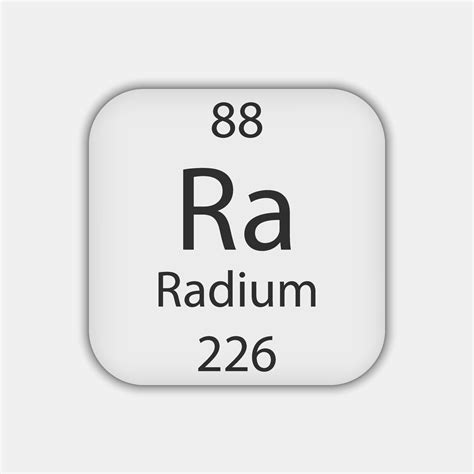 Radium symbol. Chemical element of the periodic table. Vector ...