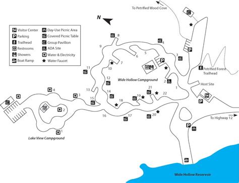 Escalante Petrified Forest State Park Map - Escalante UT USA • mappery