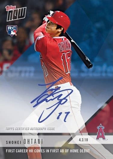 Shohei Ohtani Certified Autograph Baseball Rookie Card