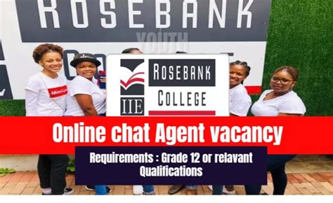 Rosebank College Online chat vacancy opened: Grade 12 to used for ...