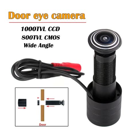 Door Eye Camera 800TVL Wide Angle 1000TVL CCD Mini Peephole Fisheye Color CVBS Analog Home ...