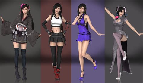 four different poses of women in short skirts and high heeled boots, all with stockings on