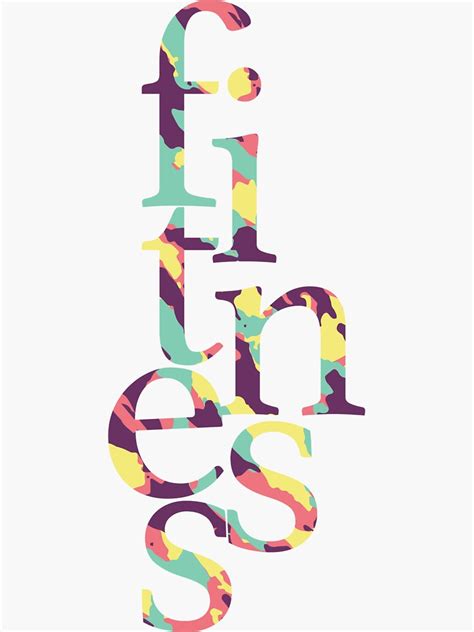 "Fitness font font design" Sticker for Sale by KleinJenny | Redbubble