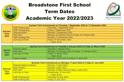 Term Dates | Broadstone First School