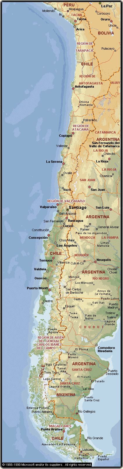 Large Detailed Political Map Of Chile With Roads Cities Airports And ...