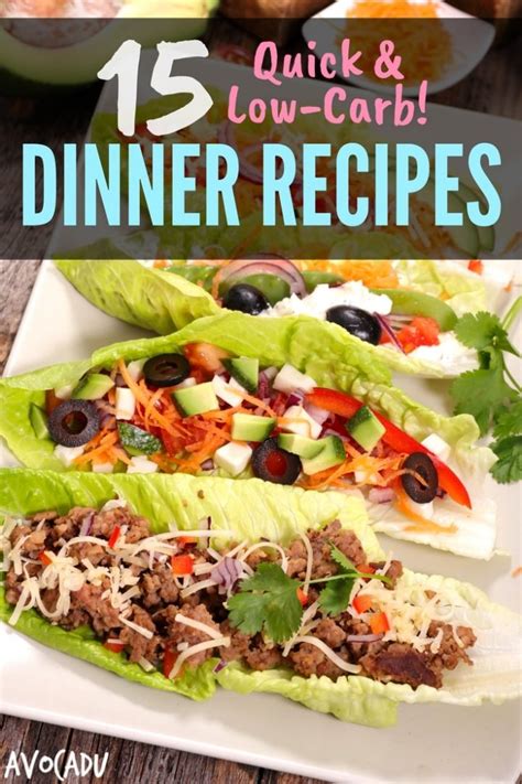 15 Quick, Low-Carb Dinner Recipes - Avocadu