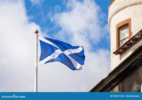 Waving Scottish flag stock photo. Image of flag, center - 60167136