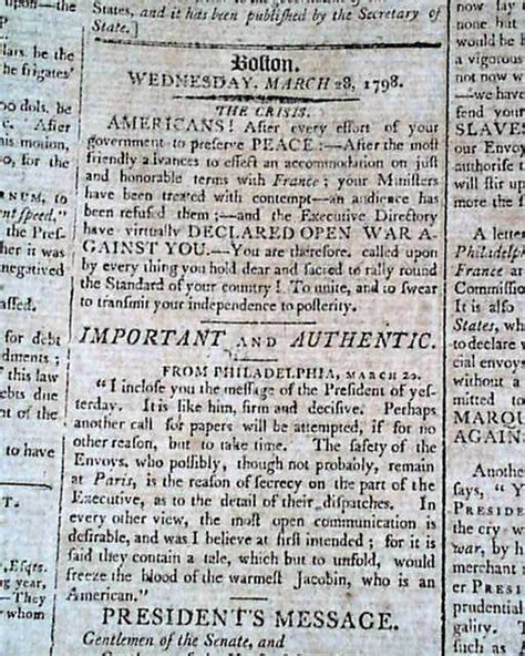 The XYZ Affair In 1798.... - RareNewspapers.com