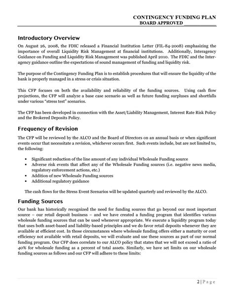 Contingency Planning Template