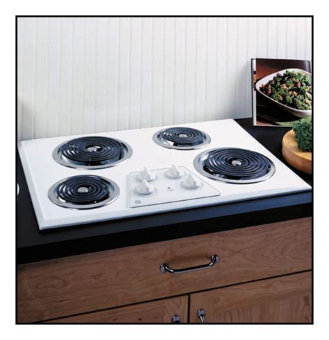 Customer Reviews: GE 30" Built-in Electric Cooktop White JP328WKWW ...