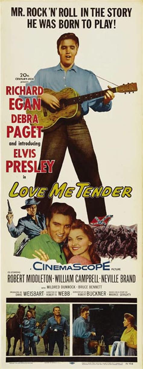 Love Me Tender Movie POSTER 14" x 36" Style B - Walmart.com