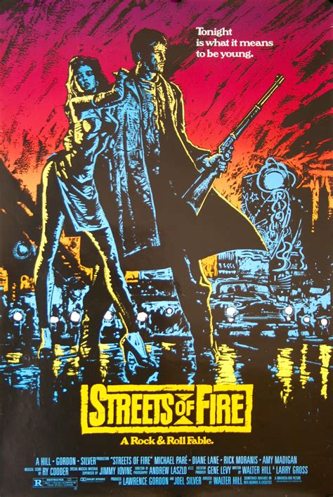 Original Streets of Fire Movie Poster - Michael Pare - Diane Lane