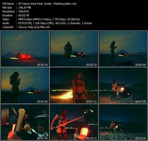 Kanye West Feat. Dwele - Flashing Lights - Download High-Quality Video(VOB)