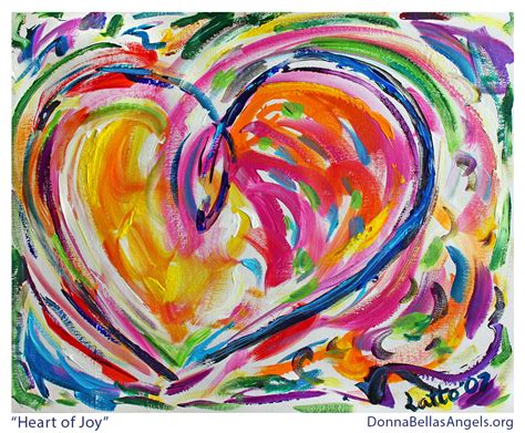 Heart of Joy Painting Inspirational Art - DonnaBellas Angels