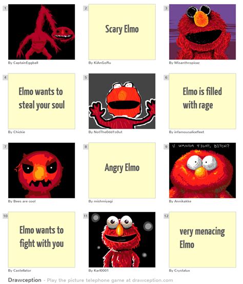 Scary Elmo - Drawception