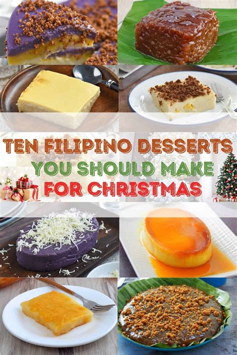 Filipino Desserts Menu