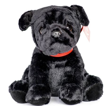 Black Pug Dog Plush Soft Toy 24cm Brand New 5034566795341 | eBay