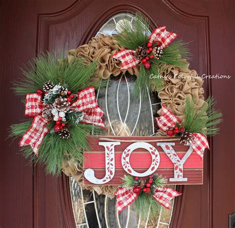 CLEARANCE Christmas Wreath Rustic Christmas Wreath Burlap | Etsy