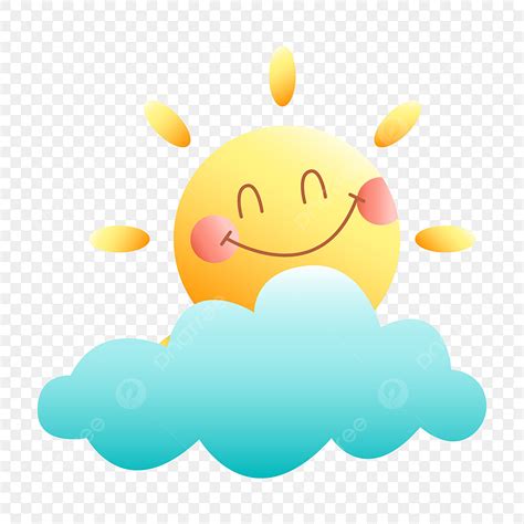 Sun And Clouds Clipart Transparent PNG Hd, Cartoon Cute Sun On The Clouds, Cartoon Style, Cute ...