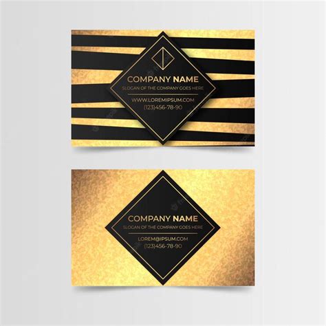 Premium Vector | Gold foil business card template