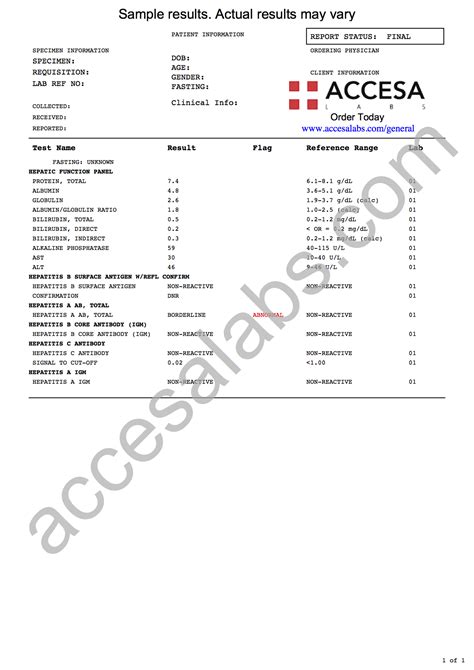 Liver Function Test Panel - Hepatitis Panel Blood Test | Accesa Labs