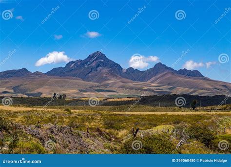 Rumiñahui Volcano and Blue Sky Stock Photo - Image of national, green: 299060480