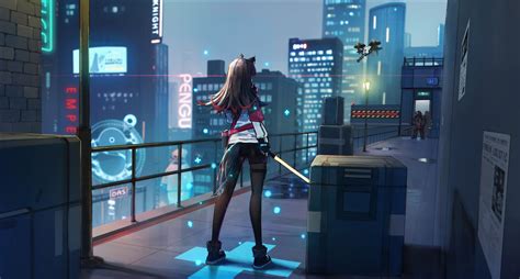 View 25 Futuristic Anime City Wallpaper 4K