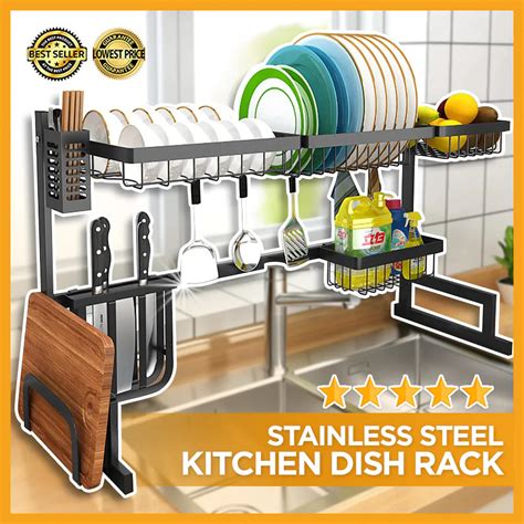 Stainless Steel Kitchen Shelf Rack Dishwasher – U Glow Girl