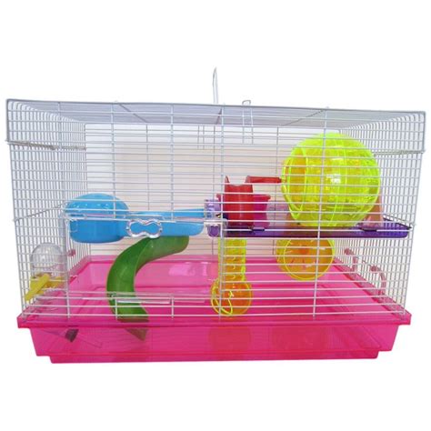 YML Dwarf Hamster or Mouse Cage with Color Accessories, Pink - Walmart ...