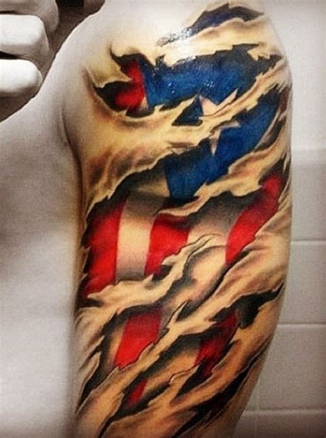 55 Heroic American Flag Tattoos