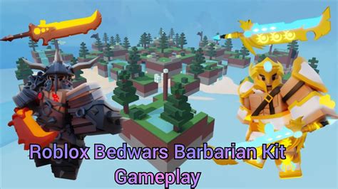 Roblox Bedwars Barbarian Kit Gameplay - YouTube