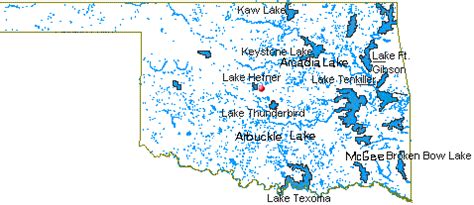 Oklahoma Lakes Map | My blog