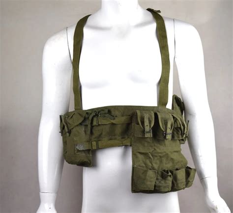 WWII Chinese Surplus Type 63 Rifle Combat Webbing Bandolier Gear Pouches-in Sports Souvenirs ...