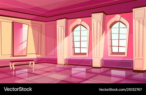 Cartoon castle palace ballroom background Vector Image