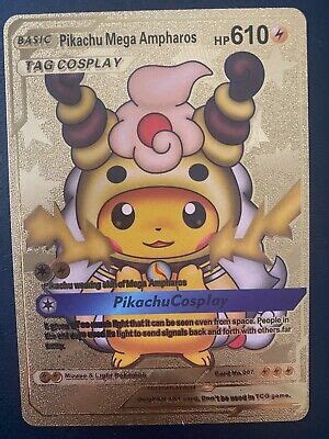 PIKACHU MEGA DIANCIE Tag Cosplay Gold Foil Pokemon Fan Art Card #008 700hp $0.99 - PicClick