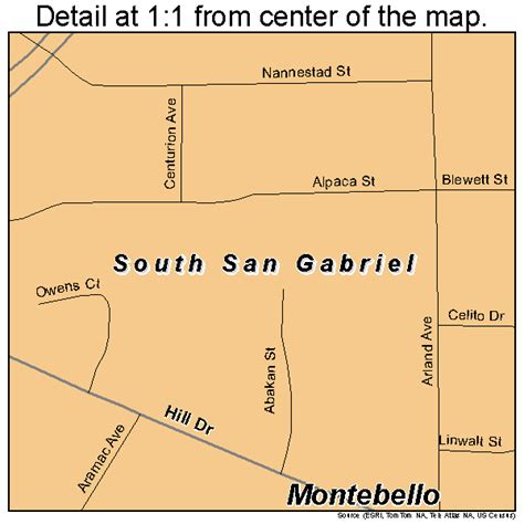 South San Gabriel California Street Map 0673276