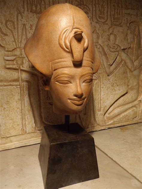 Egyptian statue / Sculpture - Museum replica Bust of Amenhotep III -18th dynasty