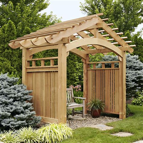 Arching Garden Arbor Woodworking Plan, Outdoor Backyard Structures | gardening | Pinterest ...