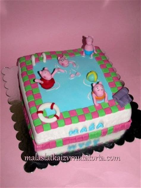 Peppa pig on swimming pool | My cakes | Pinterest