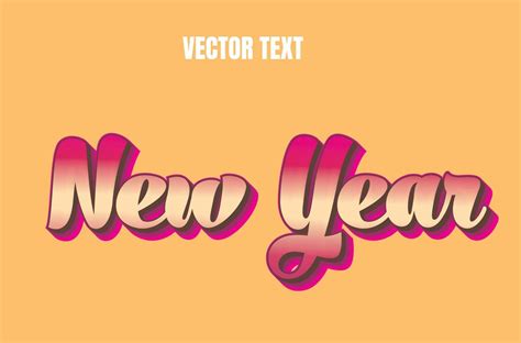 New Year vector text effect 14495078 Vector Art at Vecteezy