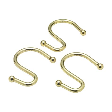 "S" Shower Curtain Hooks in Brass - Walmart.com - Walmart.com