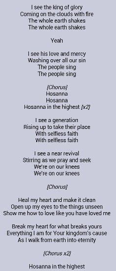 Hosanna by Hillsong. :) | Christian song lyrics, Hosanna hillsong lyrics, Prayer ministry