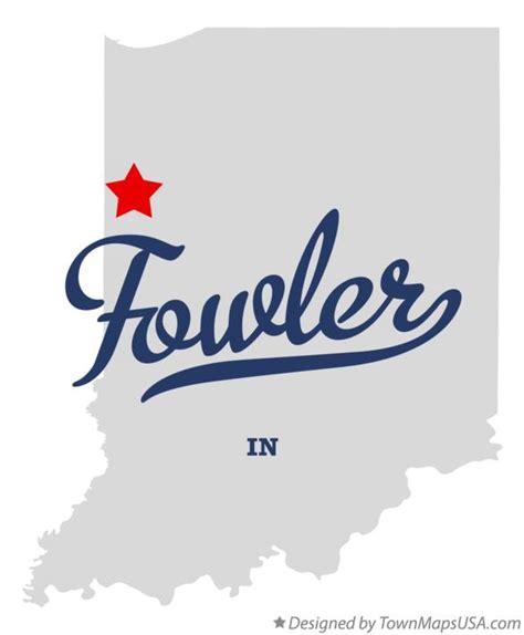 Map of Fowler, IN, Indiana